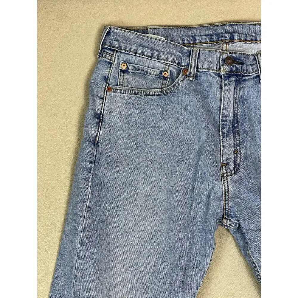 Levis 505 Jeans Mens 36x30 Blue Straight Leg Regular‎ Mid Rise Zip Fly Denim